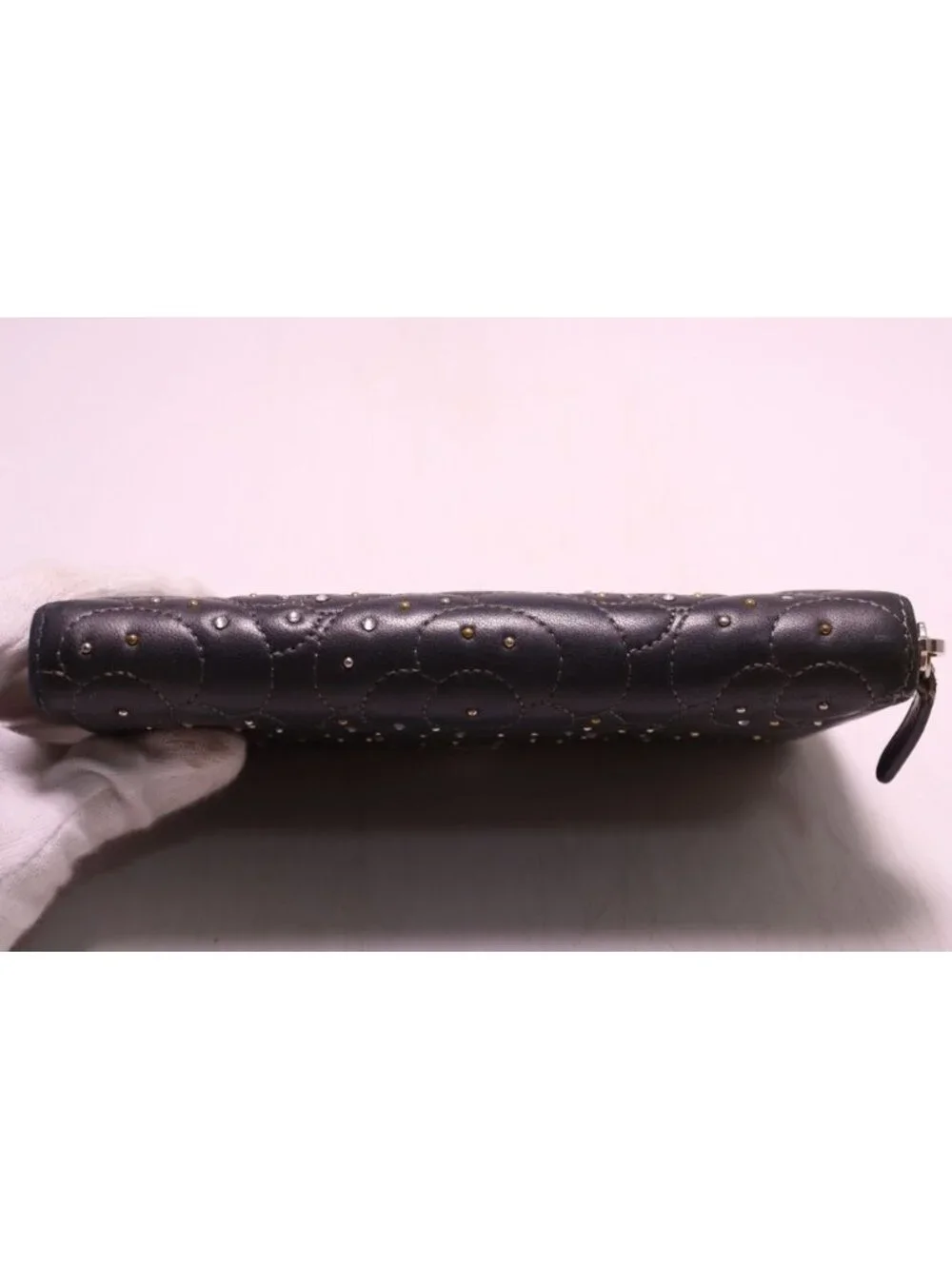 Chanel Camellia Lambskin Zip Around Wallet